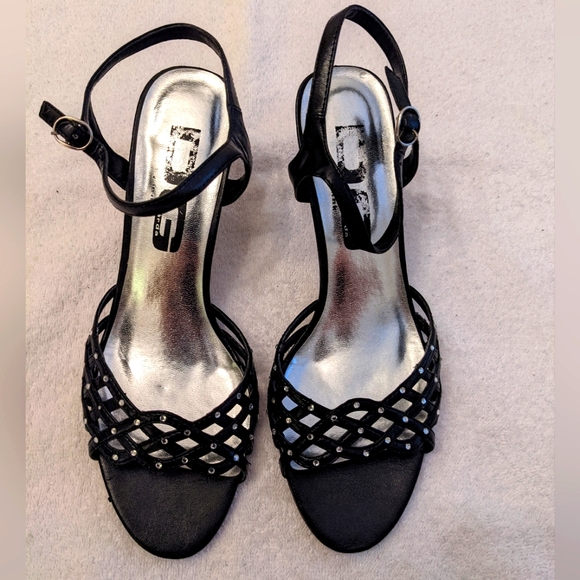 Vintage Fashion 3" Heel Sandals, Sparkle Embellished, Belt Tie, Women 7.5 - Picture 2 of 12